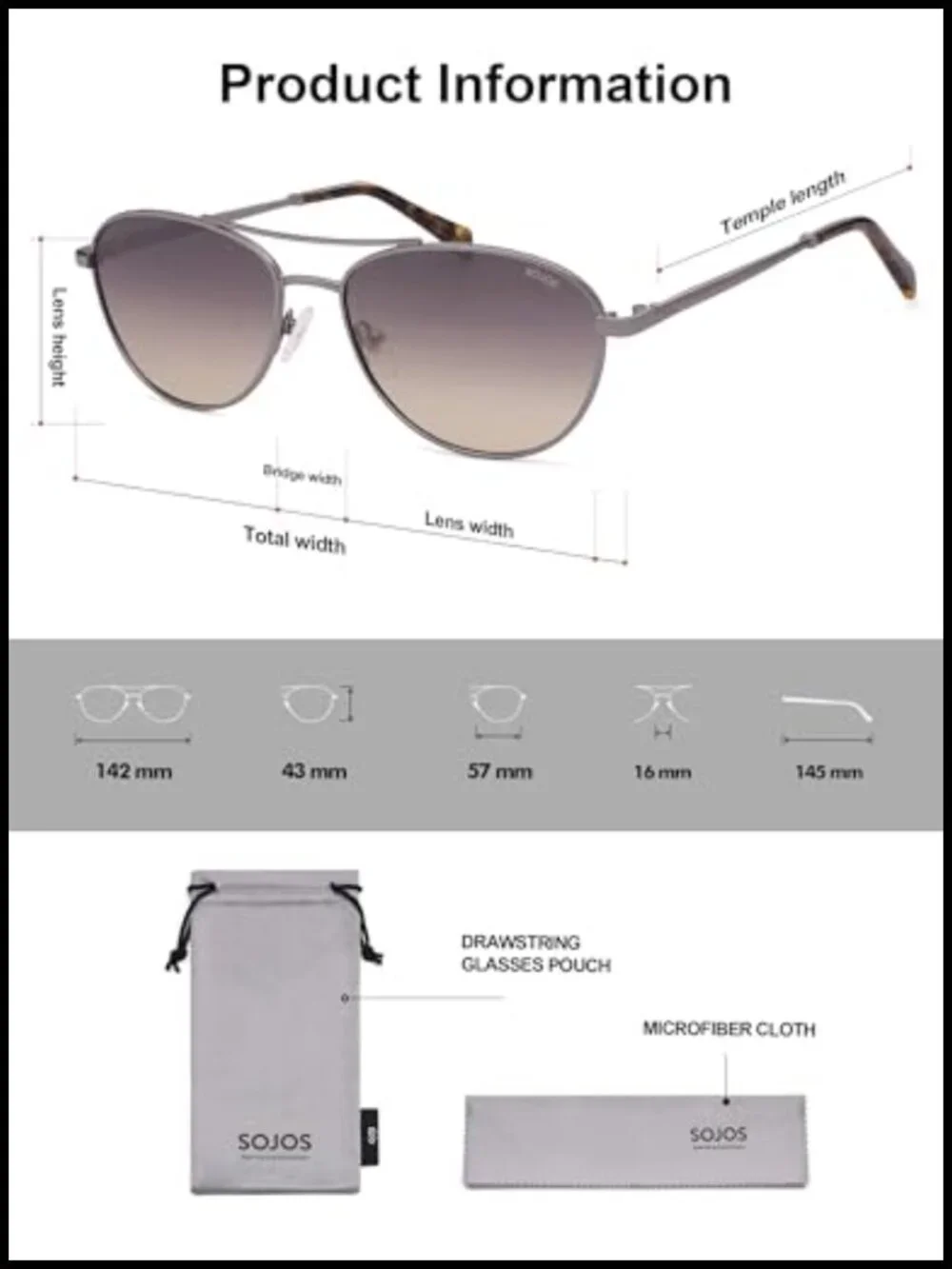 Retro Polarized Aviator Sunglasses for Women Men 70s Style UV Protection